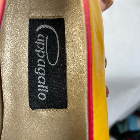 Vintage, yellow and red flat loafer - Picture 3 of 7